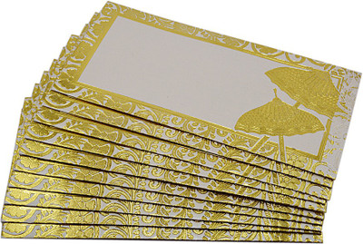 

Saamarth Impex Envelopes(Pack of 10 White, Gold)
