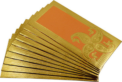 

Saamarth Impex Envelopes(Pack of 10 Orange, Gold)