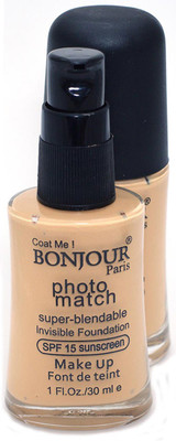 

Coat Me Bonjour Paris Photo Match Invisible Foundation - Fair to Wheatish Skin Foundation(Beige)