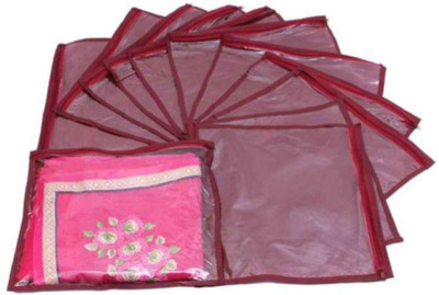 Aadhya Designer Maroon Saree Cover 12 pcs SAREECOVERS43(Maroon)