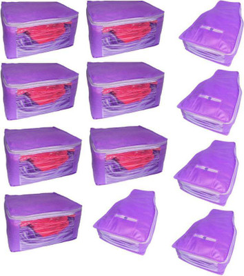 Aadhya Designer Large Non Woven 7 saree cover 5 blouse cover SAREECOVERS25(Purple)