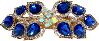 

Mansiyaorange Designer Latest Trendy Stone Hair Clip(Blue)