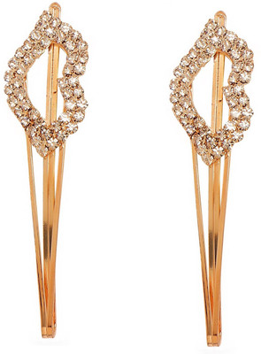 

Pink Rose Princess Charm Hair Clip(Gold)