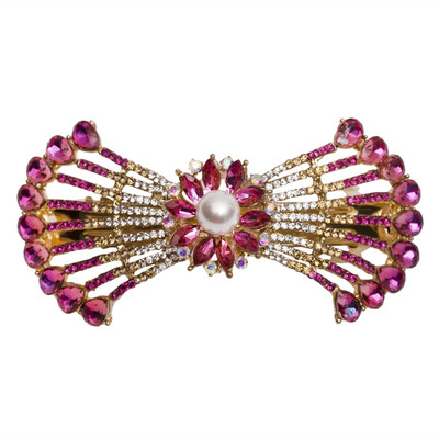 

Mansiyaorange Designer Latest Trendy Stone Hair Clip(Pink)
