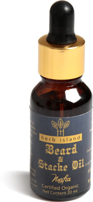 

herb Island Organic Beard Oil - 100% Pure and Natural (Woody fragnance) Hair Oil(20 ml)
