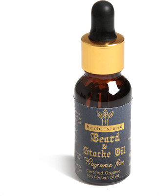 

herb Island Organic Beard Oil - 100% Pure and Natural (Unscented) Hair Oil(20 ml)