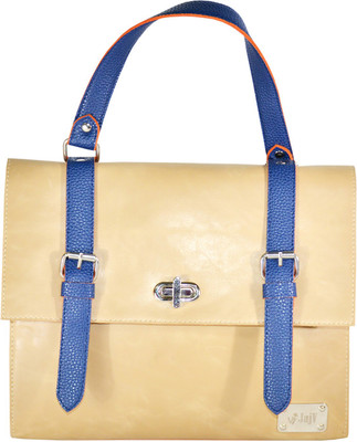 

jajv Satchel(Beige, Blue)