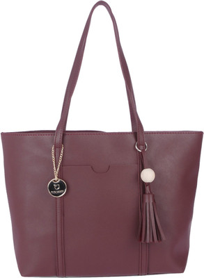 

Fur Jaden Tote(Maroon)