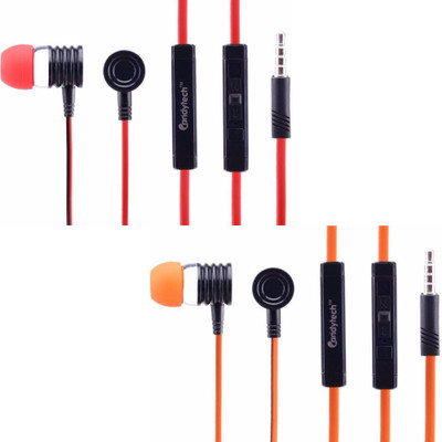 

Candytech CT-HF-S40-U-RED + CT-HF-S40-U-ORNG Wired Headset with Mic(Red, Orange, In the Ear)