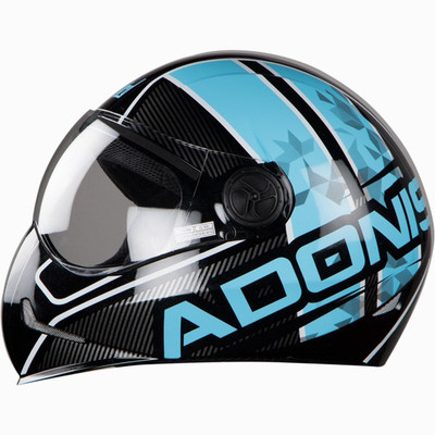 

Steelbird Adonis majestic Motorbike Helmet(Black // Sky Blue