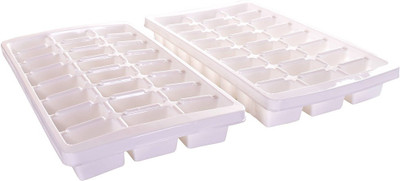 

TRUENOW VENTURES Pvt. Ltd White Plastic Ice Cube Tray Set(Pack of 2)