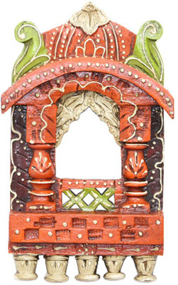 

Apkamart Handicraft Wooden Jharokhas - Wall Hanging Frame for Home Decor and Gifts Wooden Jharokha(26 cm x 14 cm Handcrafted)