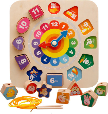 

Xunda Cartoon Building Block with Ware line Clock(Multicolor)