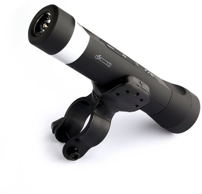 

VibeX ™ LED Music bluetooth Flashlight waterproof multispeaker With FM Radio Power Bank Torch(Black : Rechargeable)