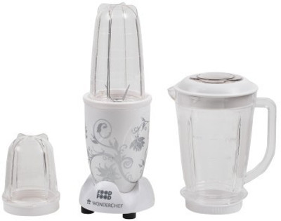

Wonderchef nutriblend with jar 400 W Juicer Mixer Grinder(White, 3 Jars)