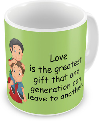 

Indigifts 46 Ceramic Mug(330 ml), Green