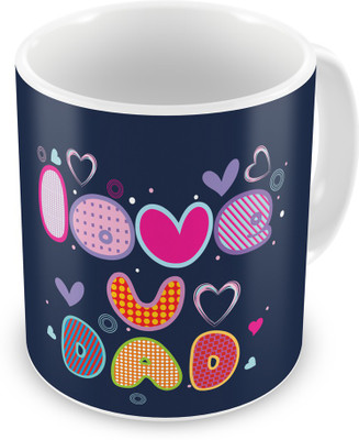 

Indigifts 43 Ceramic Mug(330 ml), Blue