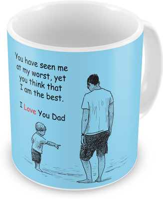 

Indigifts 13 Ceramic Mug(330 ml), Blue