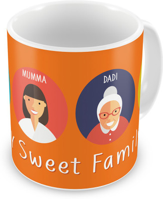

Indigifts 78 Ceramic Mug(330 ml), Orange