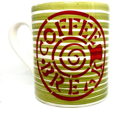 

HappyClick Coffee Break Design Ceramic Mug(300 ml, Pack of 2), Multicolor