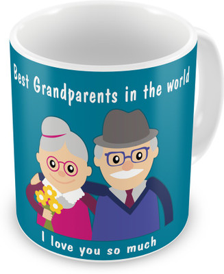 

Indigifts 69 Ceramic Mug(330 ml), Blue