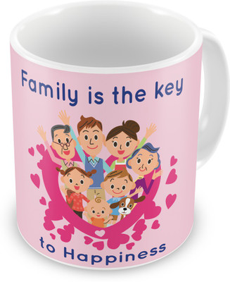 

Indigifts 74 Ceramic Mug(330 ml), Pink