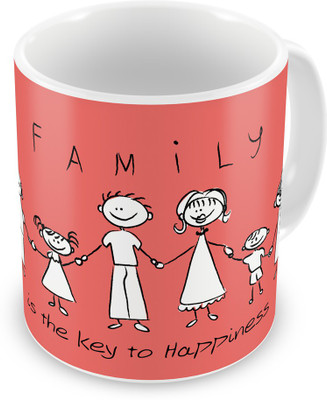 

Indigifts 62 Ceramic Mug(330 ml), Red