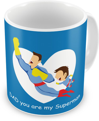 

Indigifts 44 Ceramic Mug(330 ml), Blue
