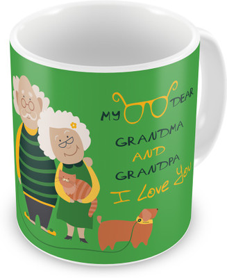 

Indigifts 66 Ceramic Mug(330 ml), Green