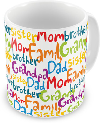 

Indigifts 61 Ceramic Mug(330 ml), White