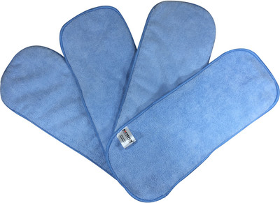 

SOFTSPUN Microfiber (4 LAYER) Baby Diaper Inserts (SET OF 4) for Cloth Diaper, Pocket Cloth Diaper (28x10cm)(AGE 0-3 Months)() (SKY BLUE