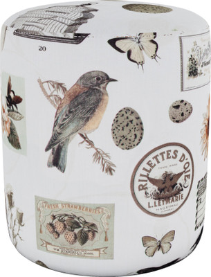 

ARRA Solid Wood Standard Ottoman(Finish Color - ORANGE)