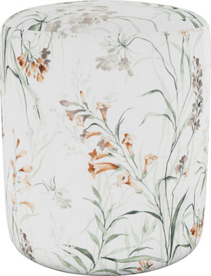 

ARRA Solid Wood Standard Ottoman(Finish Color - GREEN ORANGE)