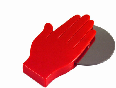 

Skywalk Hand Shaped Plastic Pizza Slice + Cake / Cookie Knife Cutter - Kitchen Gadgets Accessories Wheel Pizza Cutter(Steel), Multicolor