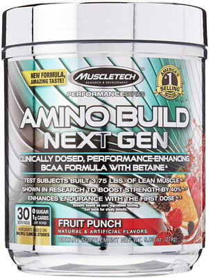 

Muscletech Amino Build Next Gen Glutamine(279 g, Fruit Punch)