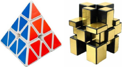 

Speoma Golden Mirror & Pyraminx (Pyramid Shape) Cube Combo (2 Pieces)(2 Pieces)