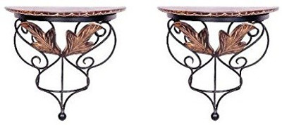 

Desi Karigar Wooden, Iron Wall Shelf(Number of Shelves - 2)