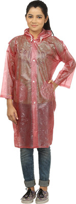 

Finery Self Design Boys & Girls Raincoat, Red