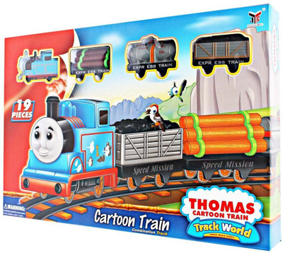 

Others Thomas & Friends Cartoon 19 pcs toy train track set with sound for Kids(Multicolor)