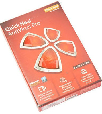Quick Heal Anti-virus 3 User 1 Year(CD/DVD)