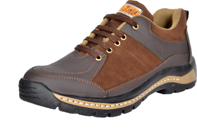 

RICH FIELD Genuine Leather Safety Shoe with Steel Toe For Men(Multicolor, Brown