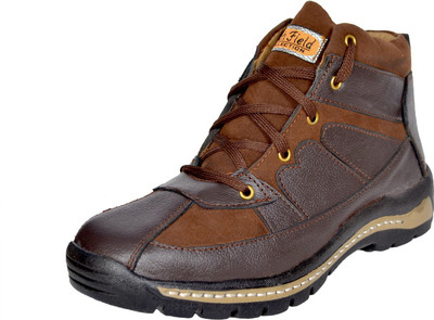 

RICH FIELD Men New Faux Leather Safety shoe with Steel Toe Corporate Casuals For Men(Brown