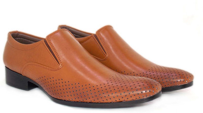 

Alberto Calza Burnished Lasered Slip On For Men(Tan