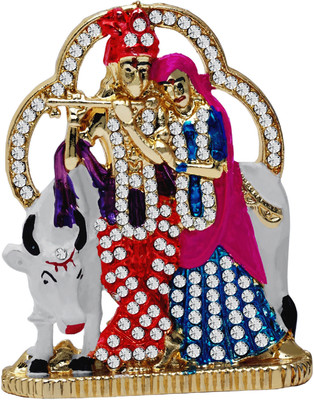 

Kulin Radha Krishna | Radhe Shyam Idol For Car Dashboard | Home Decor | Gifting Decorative Showpiece - 6 cm(Alloy, Multicolor)