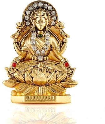Kulin Goddess Laxmi | Lakshmi Idol For Car Dashboard | Home Decor | Gifting Decorative Showpiece  -  5 cm(Brass, Gold)