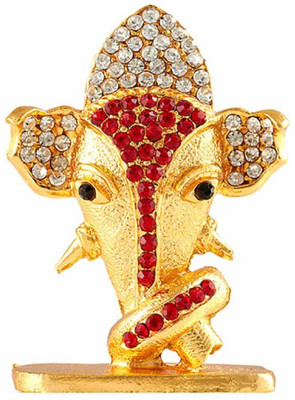 

Kulin God Ganesh | Ganpati | Lord Ganesha Idol | Statue For Car Dashboard | Home Decor | Gifting Decorative Showpiece - 5 cm(Alloy, Gold)