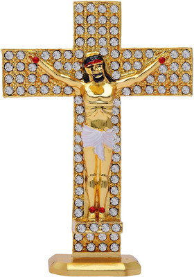 

Kulin Jesus Isu Christ Statue For Car Dashboard | Home Decor | Gifting Decorative Showpiece - 5 cm(Alloy, Gold)