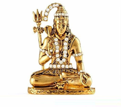 

Kulin Lord Shiva | Shiv Shankar God Idol for Car Dashboard | Home Decor | Gifting Decorative Showpiece - 7.5 cm(Alloy, Gold)