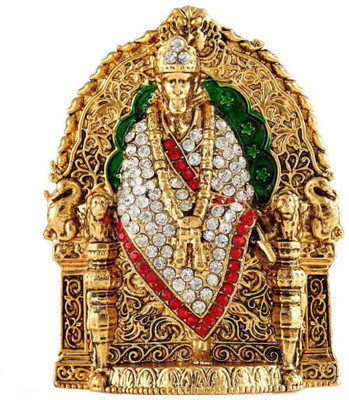 

Kulin Lord Sai | Saibaba Idol For Car Dashboard | Home Decor | Gifting Decorative Showpiece - 7.6 cm(Alloy, Gold)