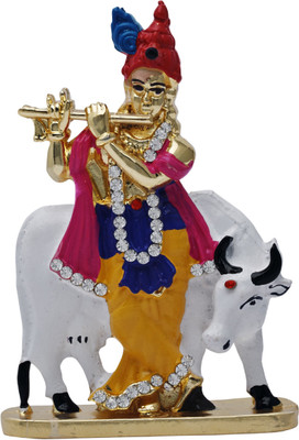 

Kulin Lord Krishna Idol For Car Dashboard | Home Decor | Gifting Decorative Showpiece - 7 cm(Alloy, Multicolor)